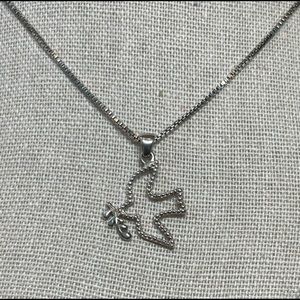 Silpada  silver Dove with Olive Branch necklace